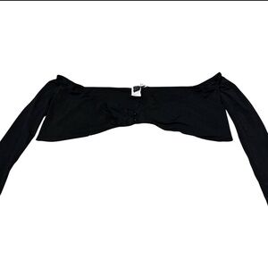 Black Off The Shoulder Crop Top Size XS